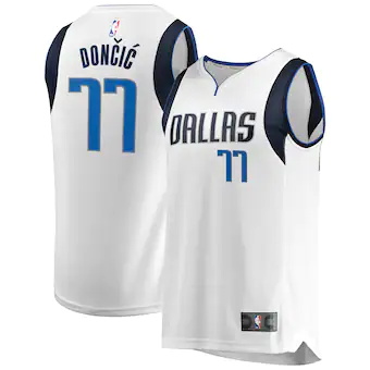 youth fanatics branded luka doncic white dallas mavericks f-410